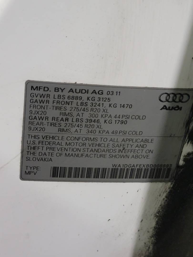 2011 AUDI Q7 — 200811 KM — Lot D008893 — Main - Marhaba Auctions Used Cars - Image 9