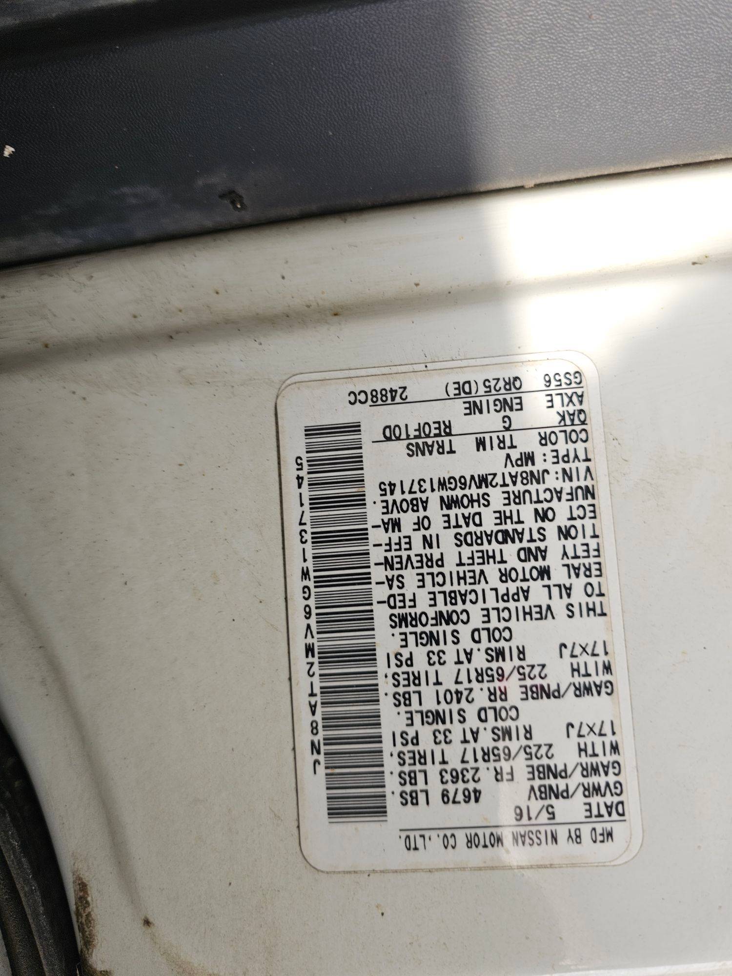 2016 NISSAN ROGUE — 183961 Miles — Lot 137145 — Souq - Marhaba Auctions Used Cars - Image 9