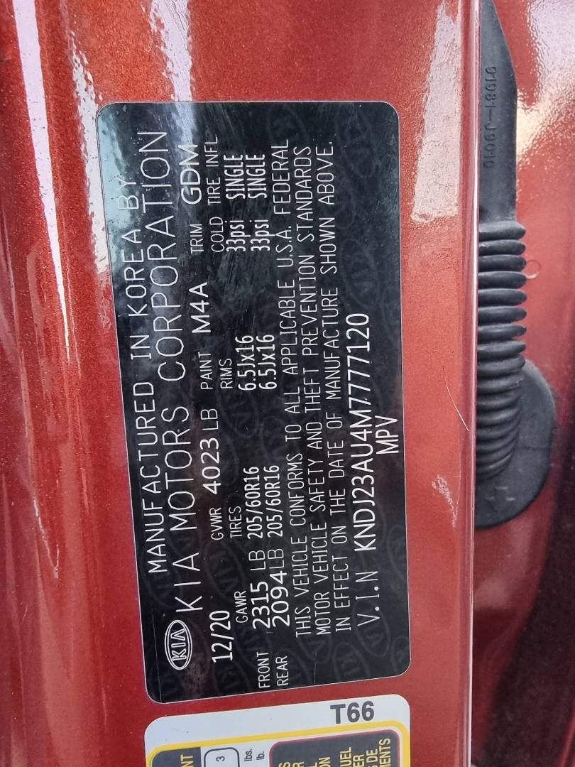 2021 KIA SOUL — 94595 Miles — Lot 125487 — Main - Marhaba Auctions Used Cars - Image 9