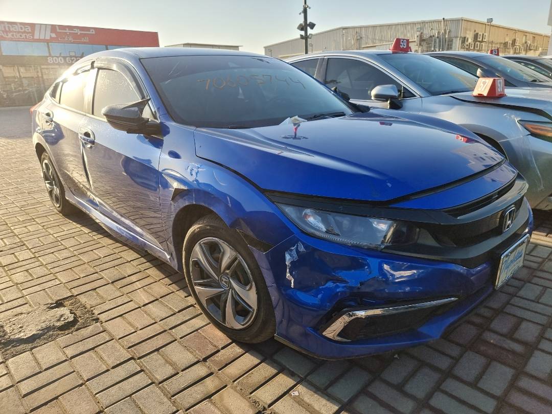 2020 HONDA CIVIC — 51748 Miles — Lot 124587 — Ind. 12 - Marhaba Auctions Used Cars - Image 3