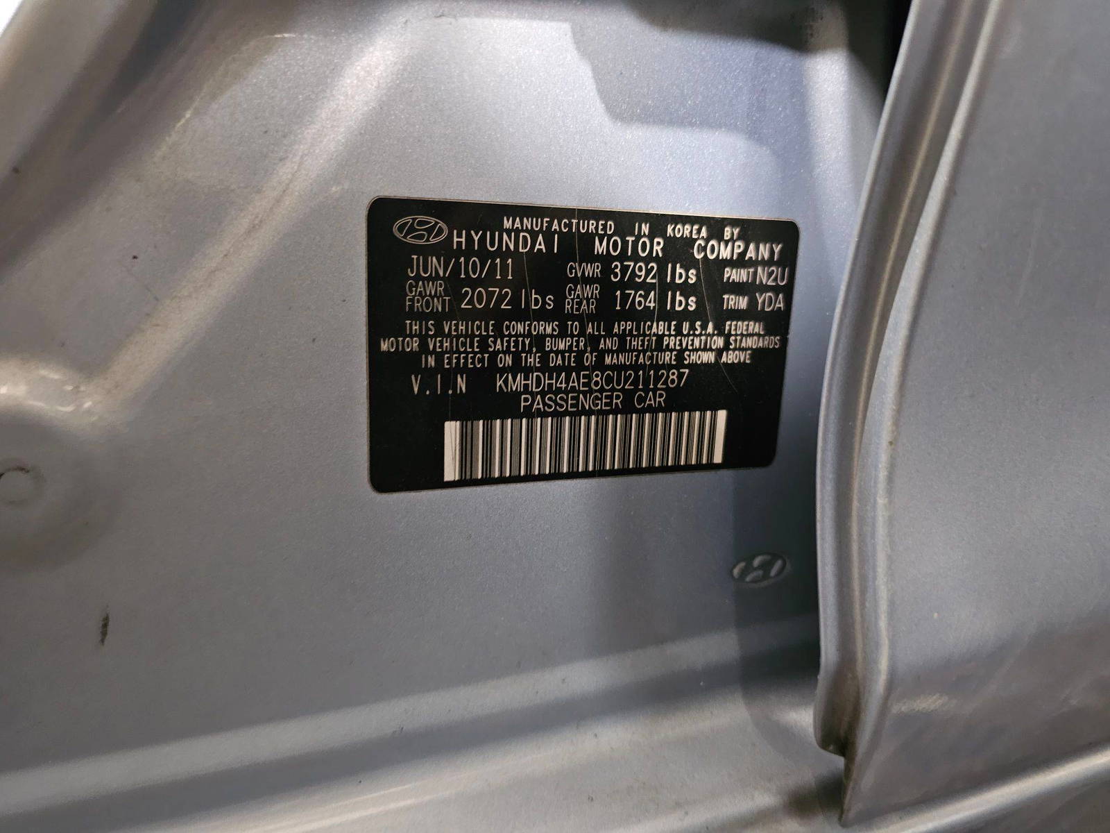 HYUNDAI ELANTRA 2012 - Marhaba Auction Used Cars - Image 10