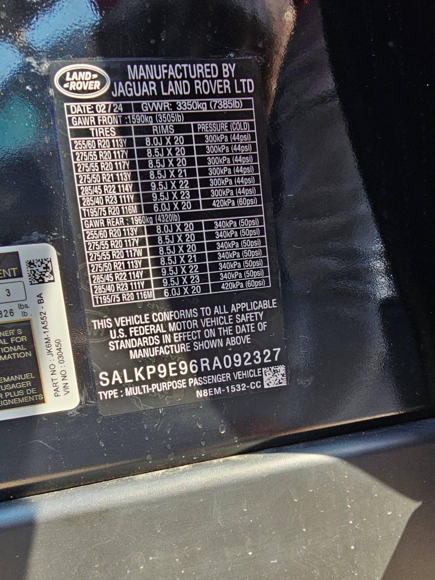 LAND ROVER RANGE ROVER VELAR S P250 2024 - Marhaba Auction Used Cars - Image 11