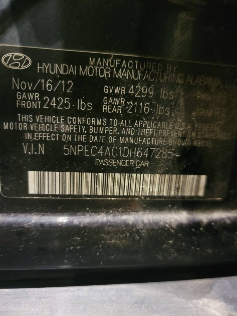 2013 HYUNDAI SONATA — 236112 Miles — Lot 37782745 - Marhaba Auctions Used Cars - Image 3