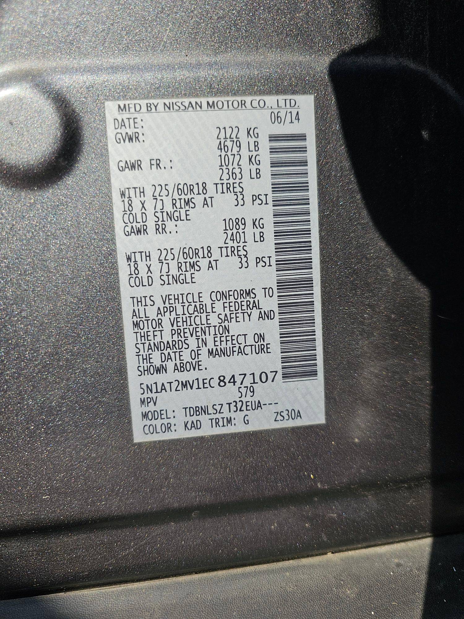 2014 NISSAN ROGUE — 155565 Miles — Lot MV1EC847107 — Souq - Marhaba Auctions Used Cars - Image 10