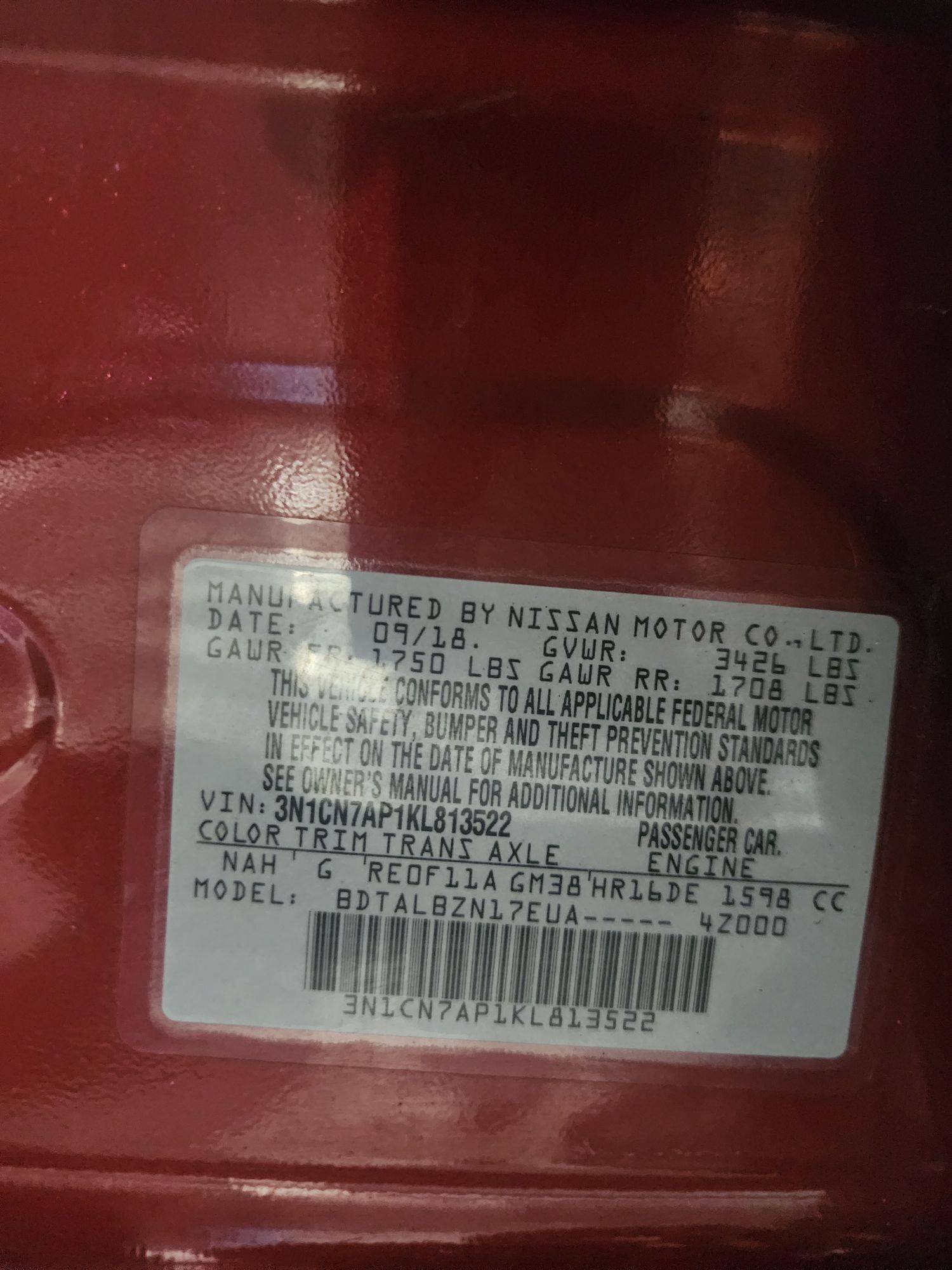 2019 NISSAN VERSA — 63292 Miles — Lot 74820054 — Al Quoz - Marhaba Auctions Used Cars - Image 11