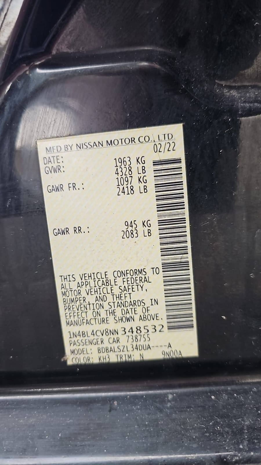 NISSAN ALTIMA 2022 - Marhaba Auction Used Cars - Image 5