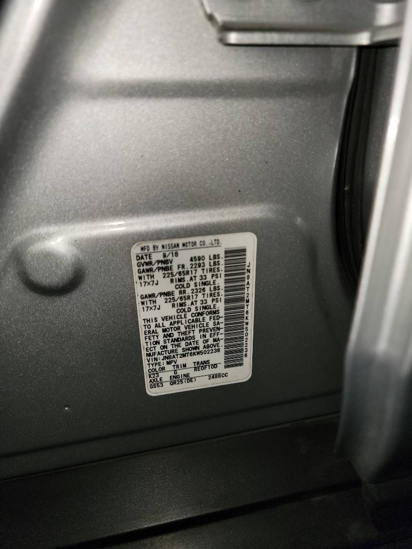 2019 NISSAN ROGUE — 91086 Miles — Lot W502236 — Main - Marhaba Auctions Used Cars - Image 9