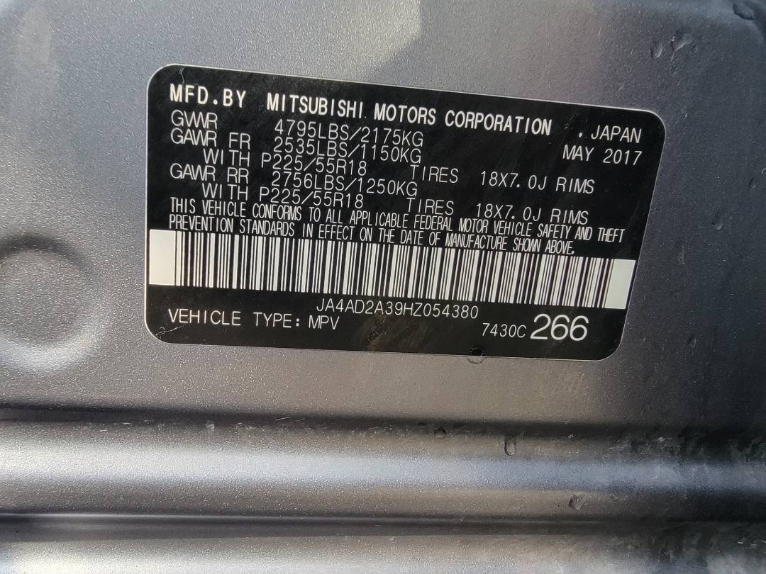 2017 MITSUBISHI OUTLANDER — 75422 Miles — Lot HZ054380 — Main - Marhaba Auctions Used Cars - Image 9