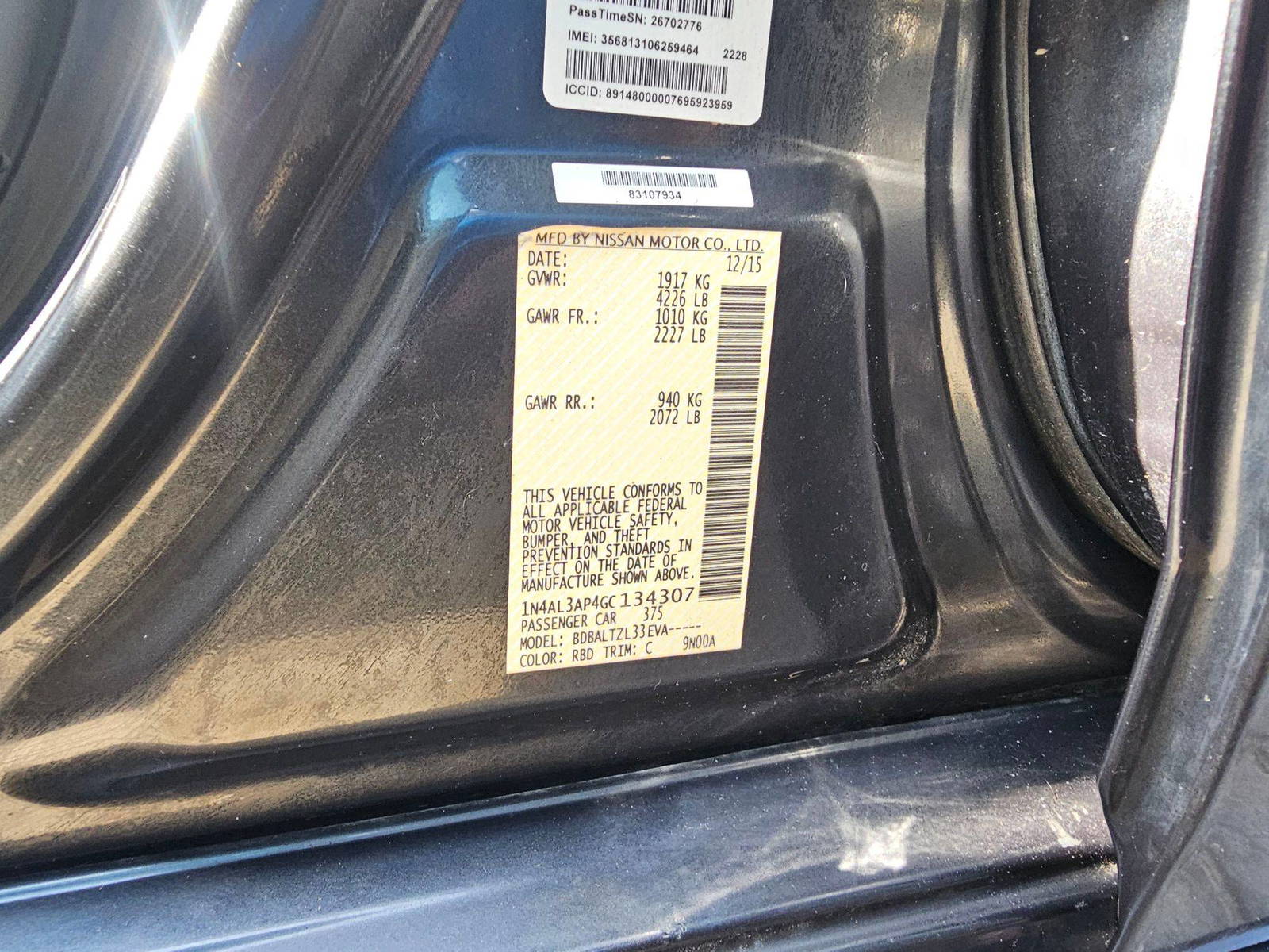 2016 NISSAN ALTIMA — 146894 Miles — Lot 89876525 — Souq - Marhaba Auctions Used Cars - Image 9
