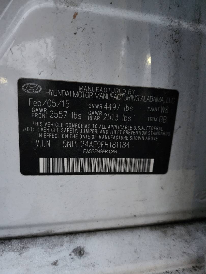 2015 HYUNDAI SONATA — 132480 Miles — Lot 38307751 - Marhaba Auctions Used Cars - Image 4