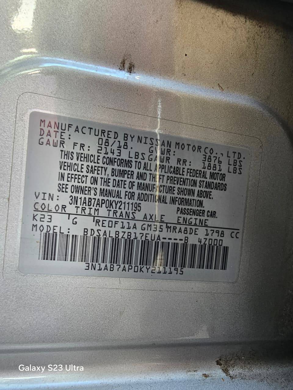 NISSAN SENTRA 2019 - Marhaba Auction Used Cars - Image 9