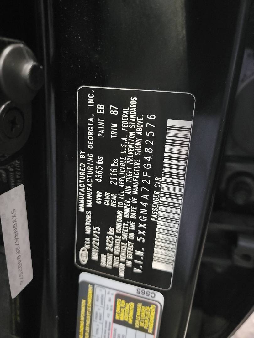 2015 KIA OPTIMA — 169397 Miles — Lot 482576 — Main - Marhaba Auctions Used Cars - Image 10