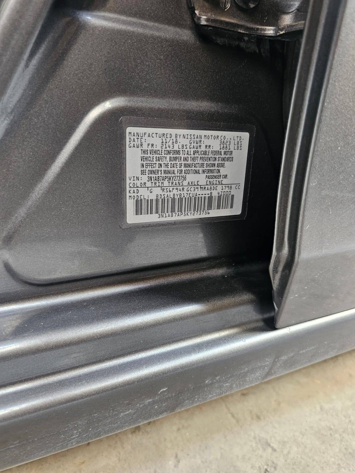2019 NISSAN SENTRA — 76702 Miles — Lot Y273756 — Main - Marhaba Auctions Used Cars - Image 9