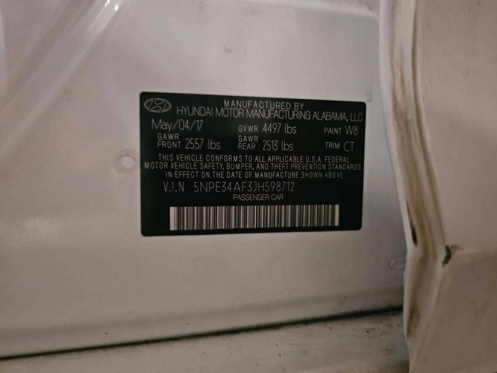 HYUNDAI SONATA SPORT 2018 - Marhaba Auction Used Cars - Image 9