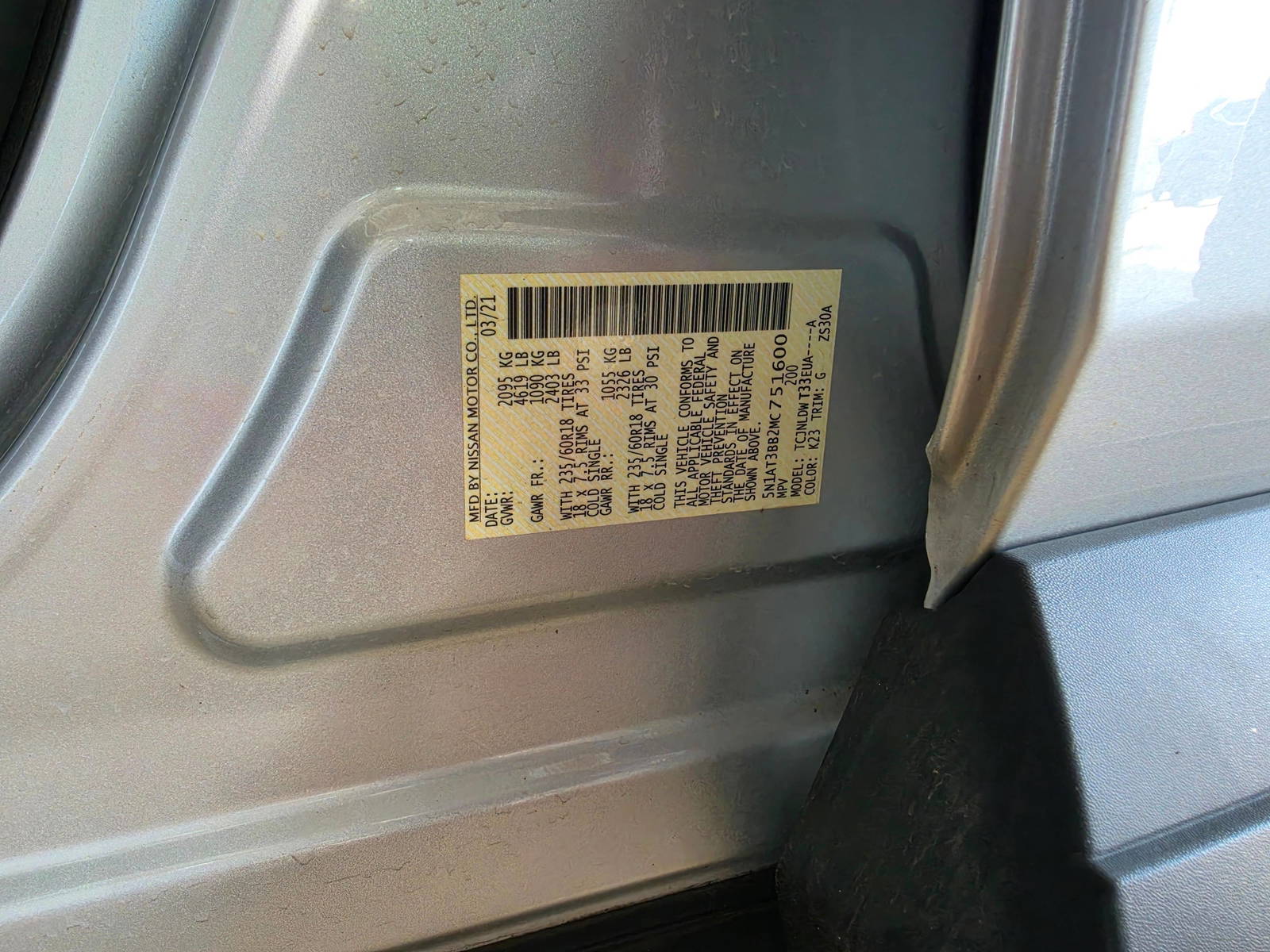 2021 NISSAN ROGUE — 139282 Miles — Lot C751600 - Marhaba Auctions Used Cars - Image 9