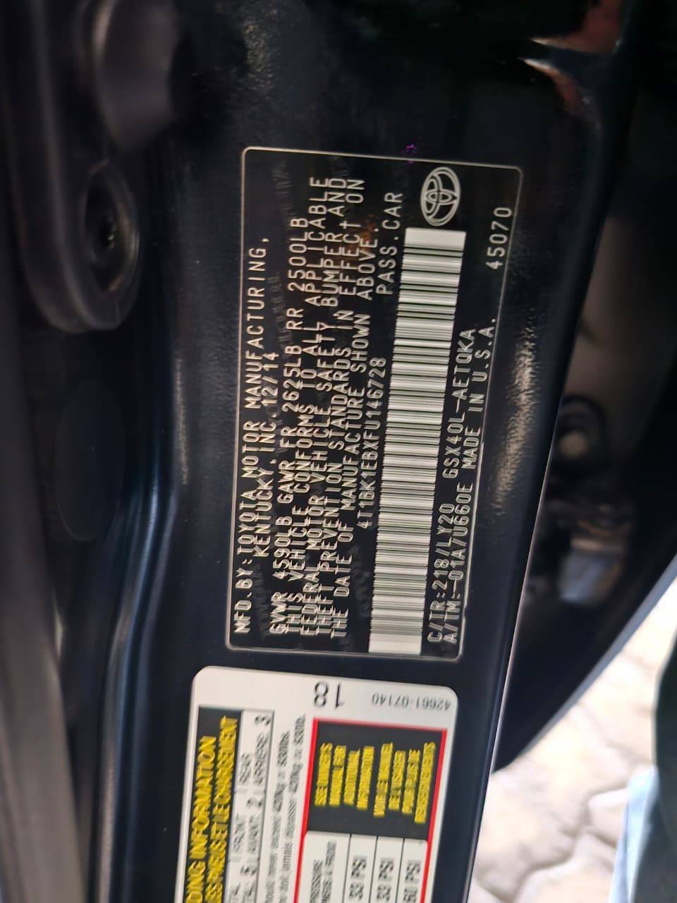 2015 TOYOTA AVALON — 138646 Miles — Lot BXFU146728 — Main - Marhaba Auctions Used Cars - Image 10