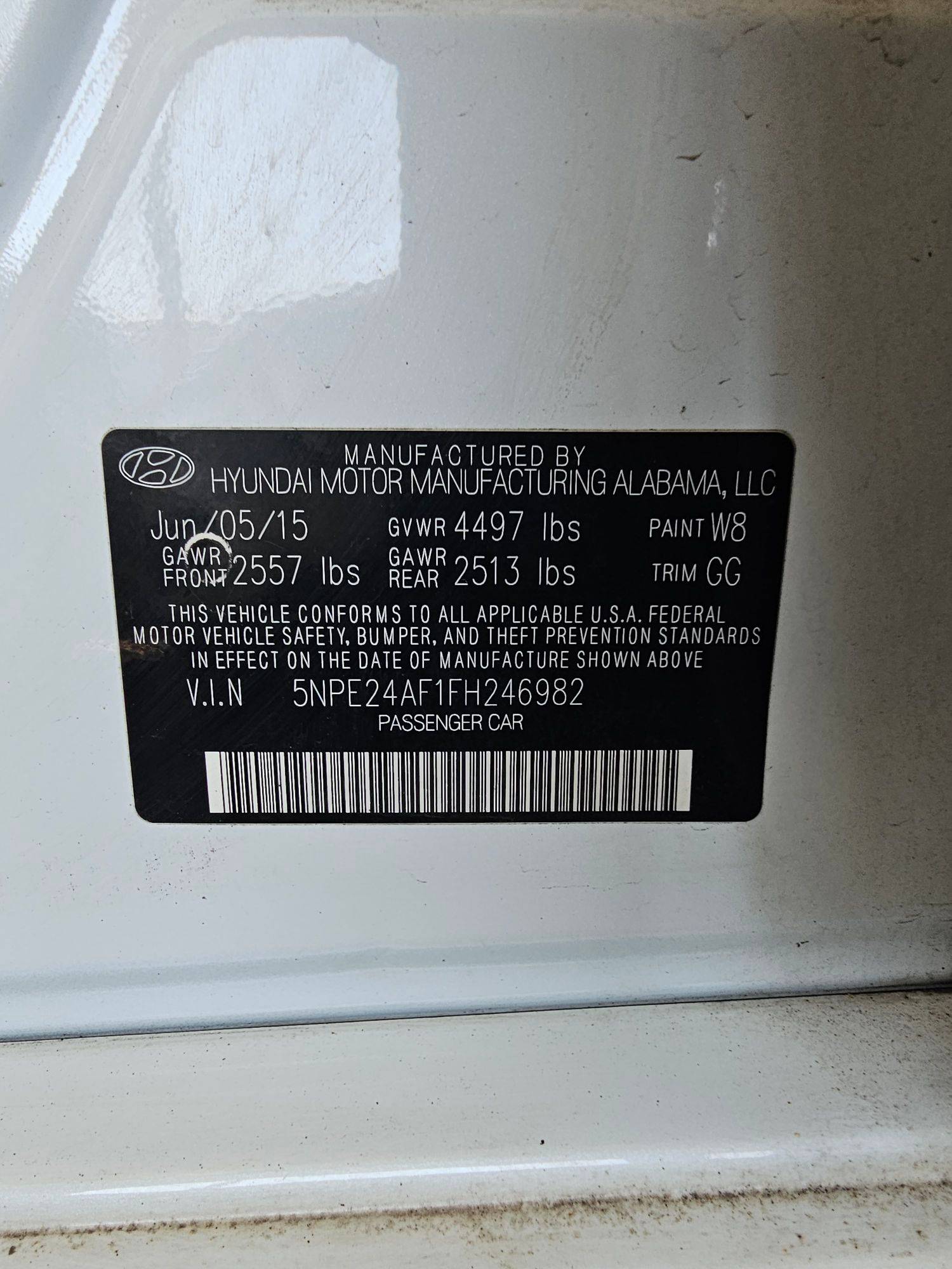 HYUNDAI SONATA 2015 - Marhaba Auction Used Cars - Image 9