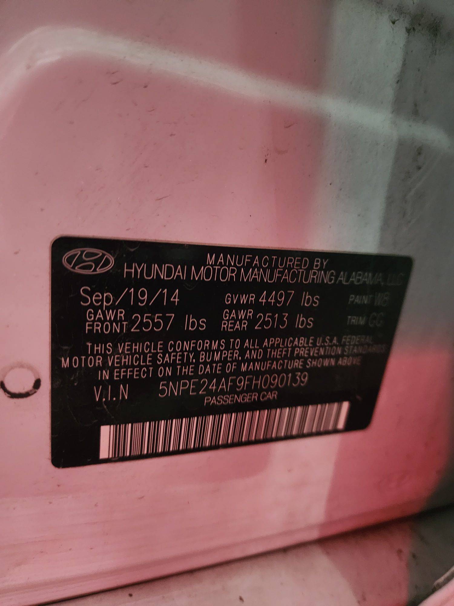 2015 HYUNDAI SONATA — 144447 Miles — Lot H090139 — Main - Marhaba Auctions Used Cars - Image 10