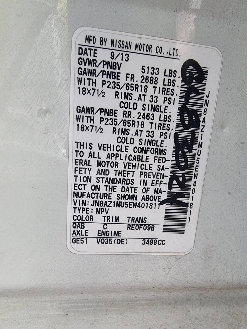 NISSAN MURANO 2014 - Marhaba Auction Used Cars - Image 10