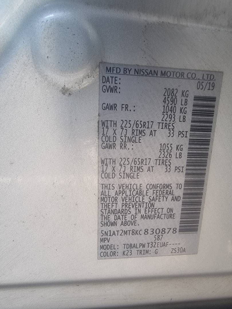 NISSAN ROGUE 2019 - Marhaba Auction Used Cars - Image 9