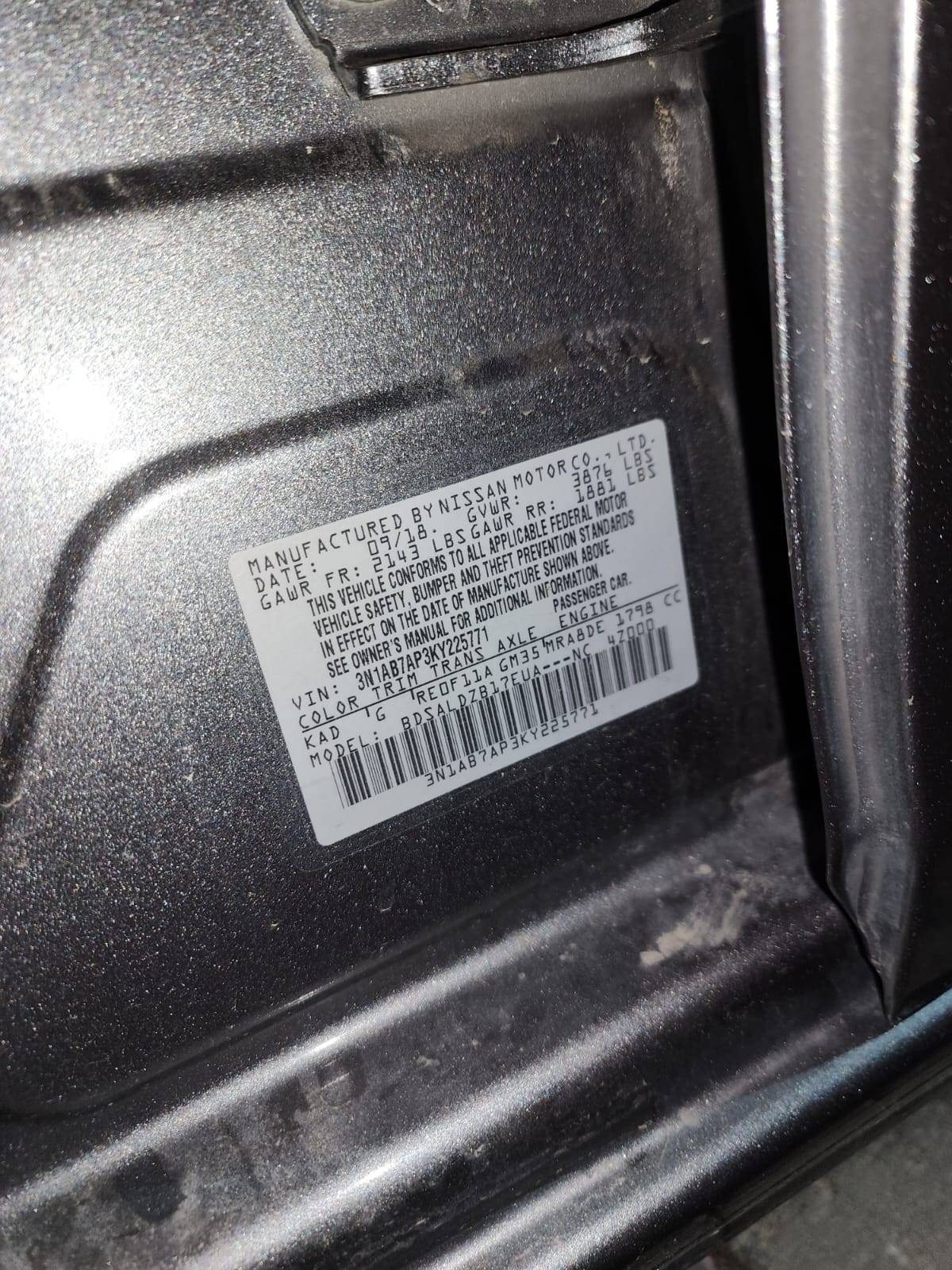 NISSAN SENTRA 2019 - Marhaba Auction Used Cars - Image 10