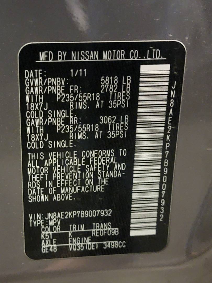 2011 NISSAN QUEST — 190683 Miles — Lot B9007932 — Main - Marhaba Auctions Used Cars - Image 9