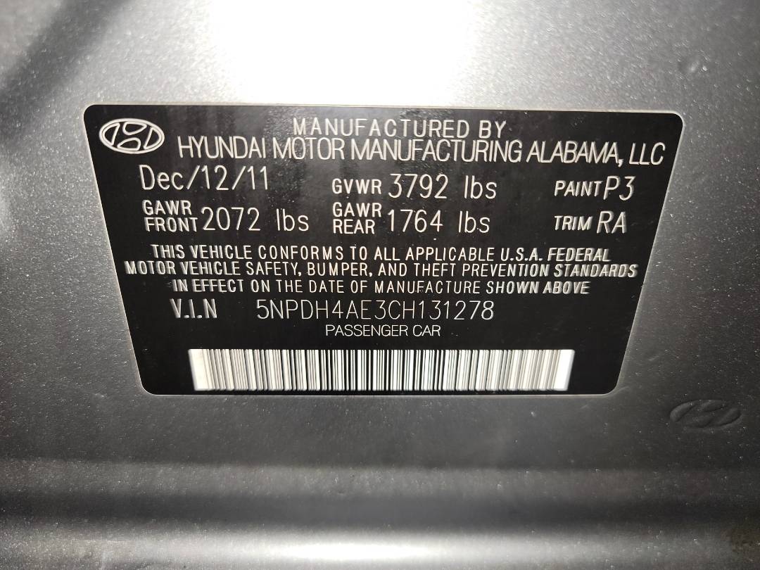 2012 HYUNDAI ELANTRA — 143767 Miles — Lot 37633869 - Marhaba Auctions Used Cars - Image 10