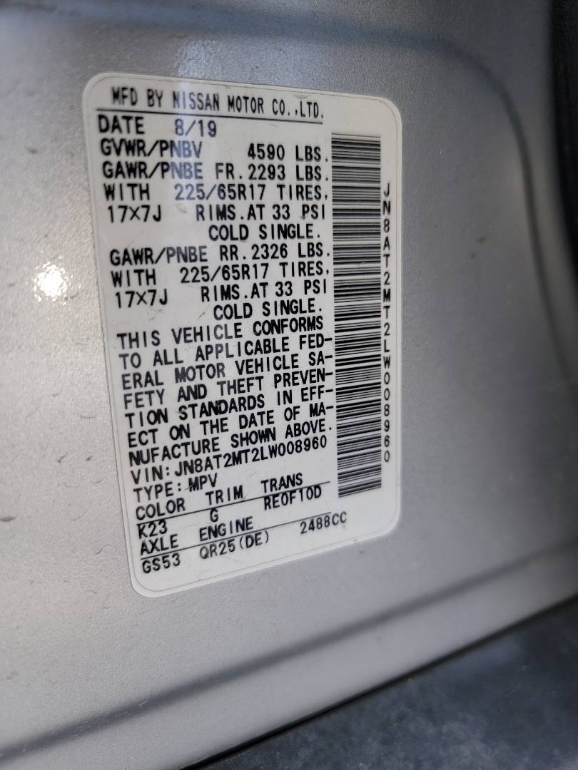 2020 NISSAN ROGUE — 88010 Miles — Lot W008960 - Marhaba Auctions Used Cars - Image 8