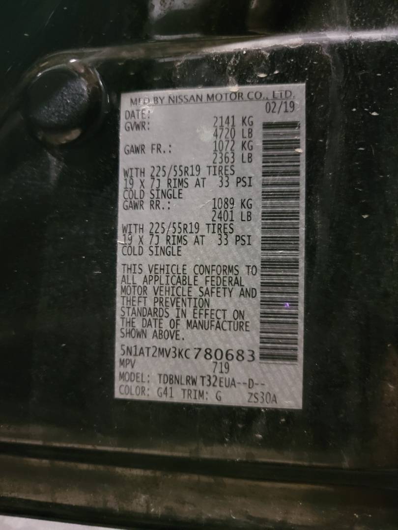 2019 NISSAN ROGUE — 89056 Miles — Lot V3KC780683 — Main - Marhaba Auctions Used Cars - Image 9