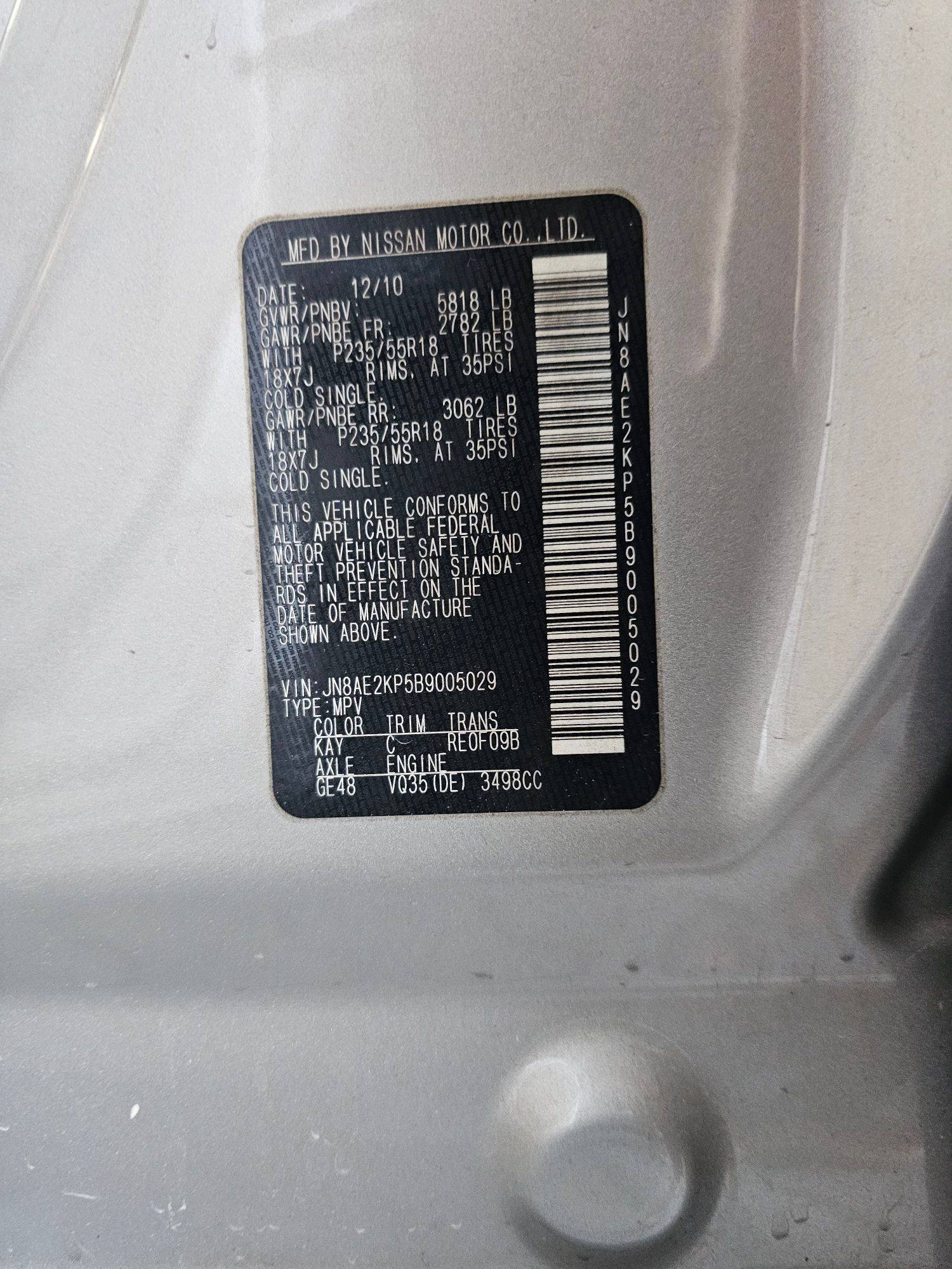 NISSAN QUEST 2011 - Marhaba Auction Used Cars - Image 10