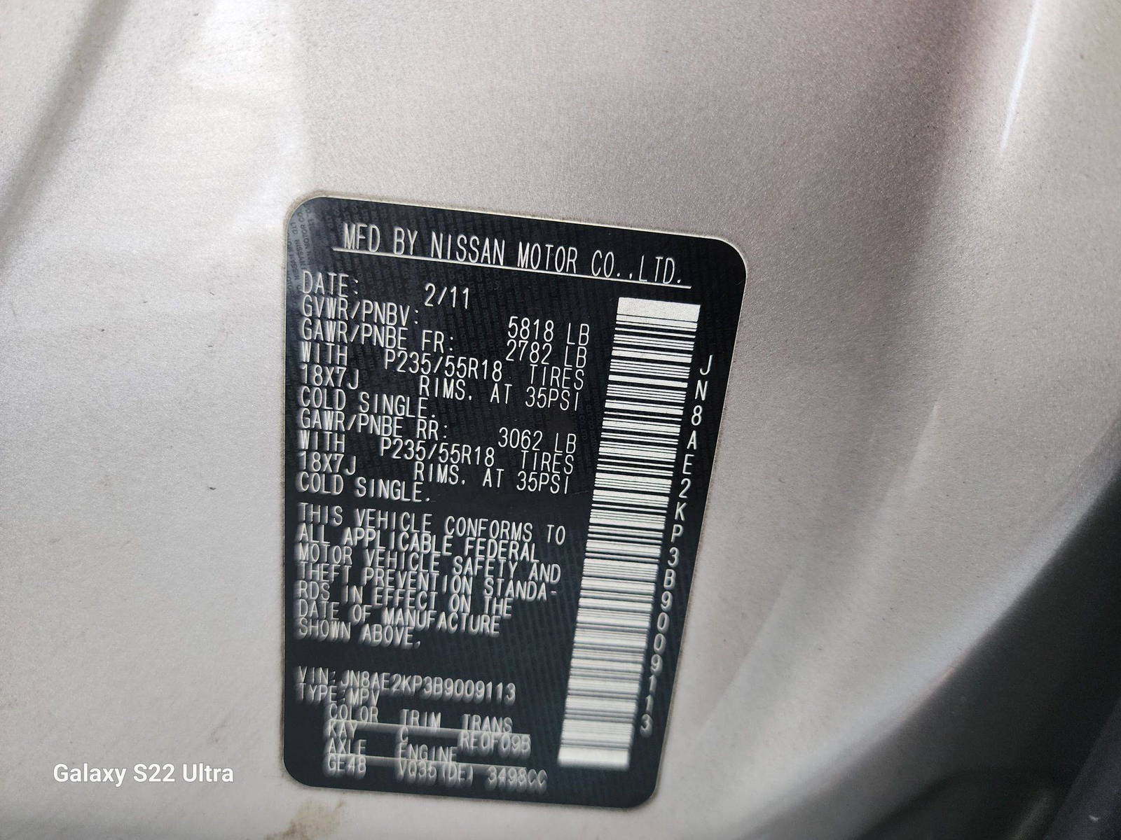 2011 NISSAN QUEST — 153893 Miles — Lot 38574414 - Marhaba Auctions Used Cars - Image 10