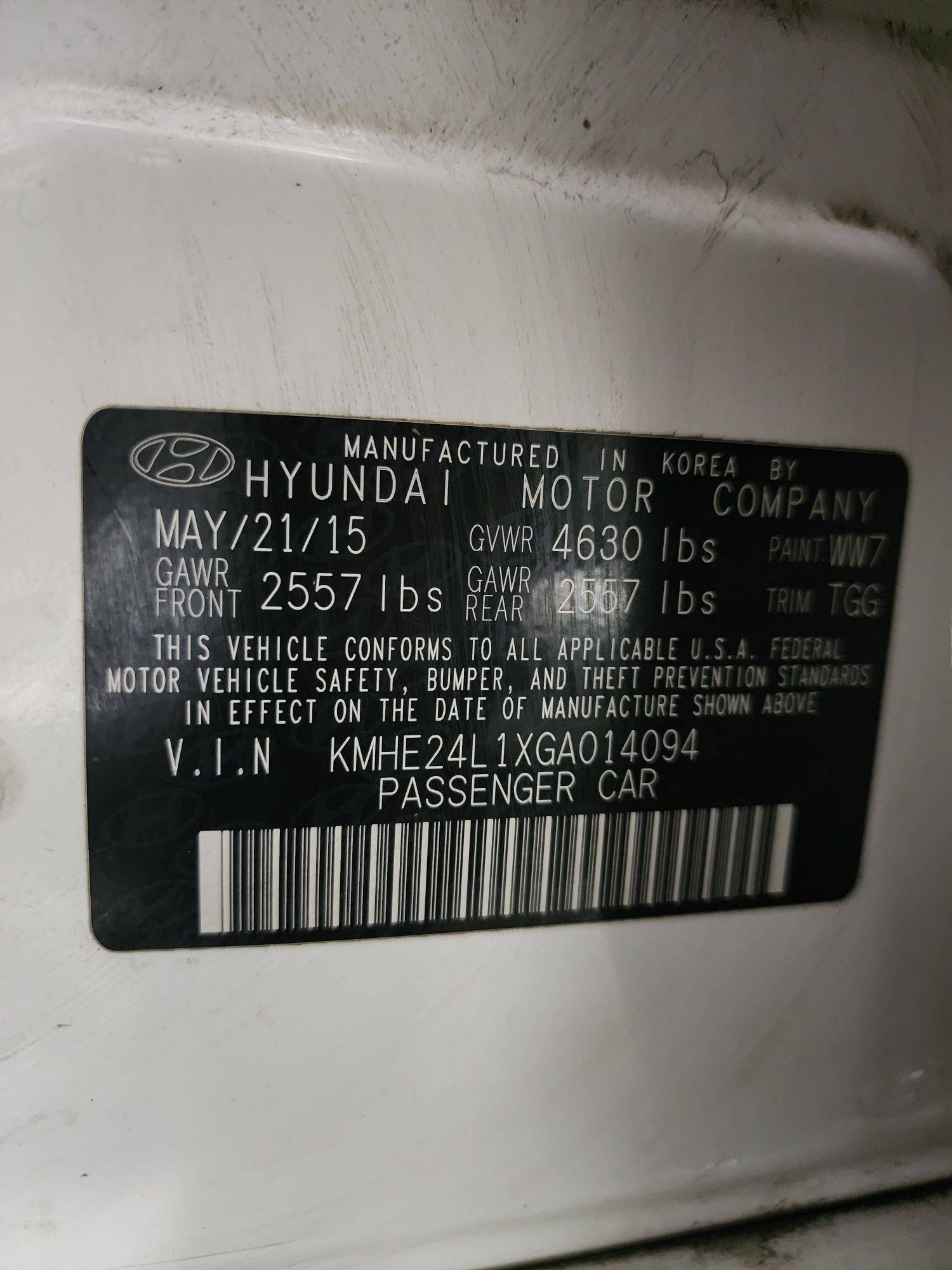 2016 HYUNDAI SONATA — 142954 Miles — Lot 752159 — Main - Marhaba Auctions Used Cars - Image 10