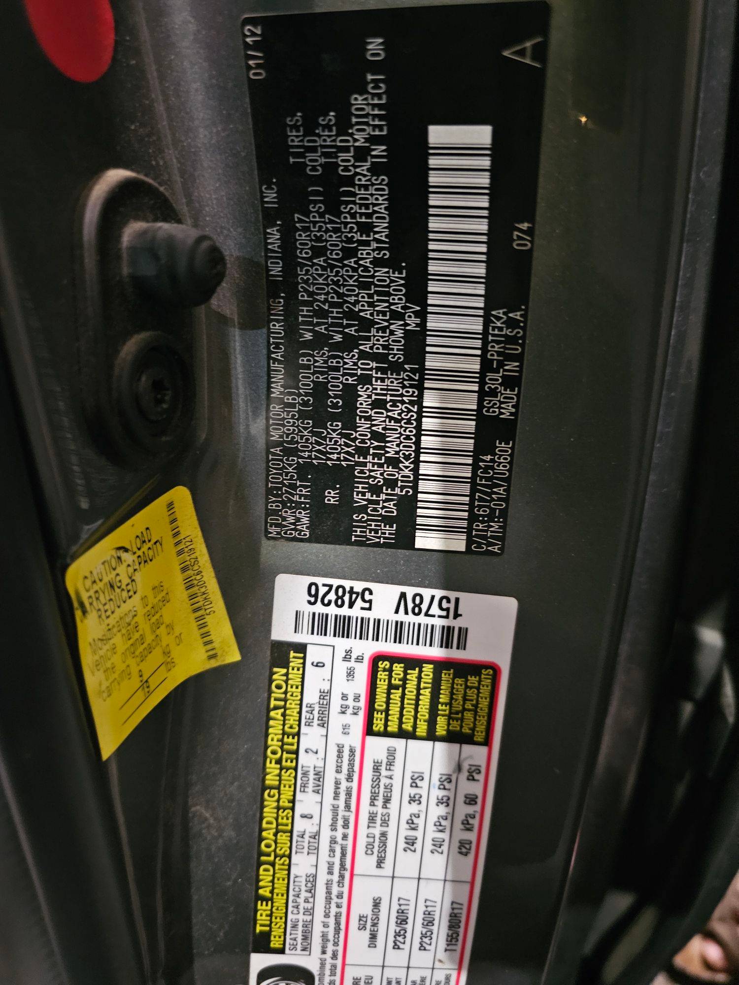 TOYOTA SIENNA 2012 - Marhaba Auction Used Cars - Image 10