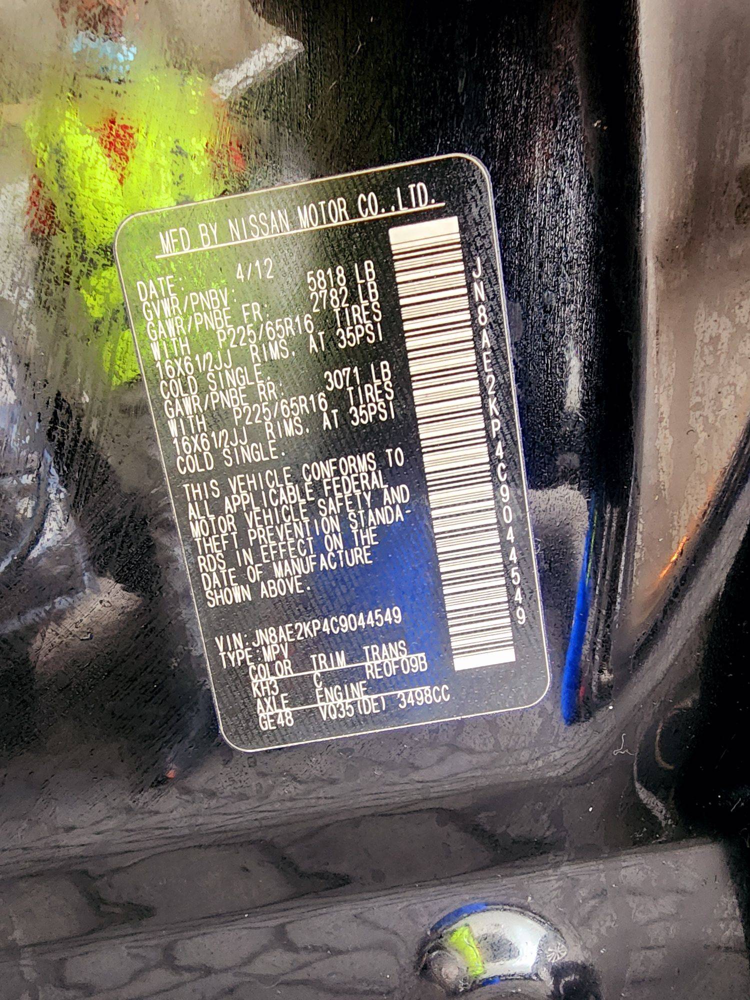 2012 NISSAN QUEST — 150003 Miles — Lot 68895324 — Souq - Marhaba Auctions Used Cars - Image 10
