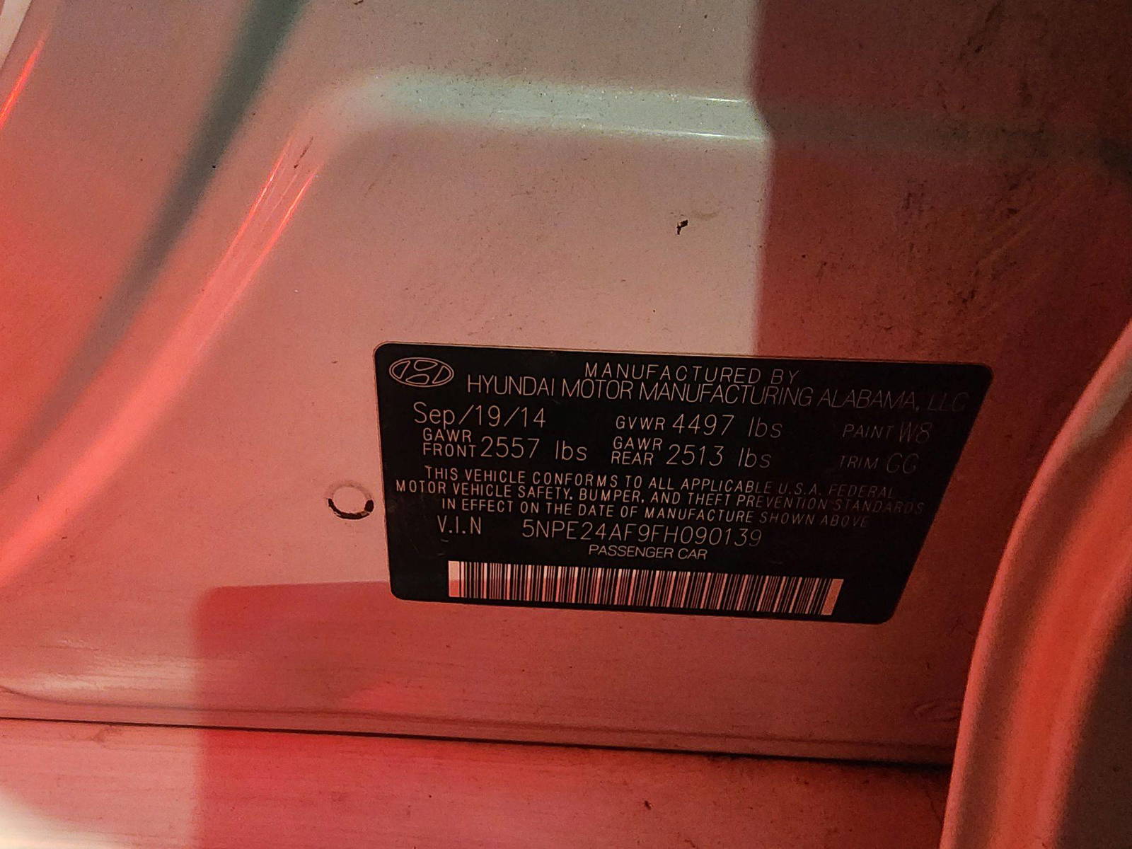 HYUNDAI SONATA 2015 - Marhaba Auction Used Cars - Image 9