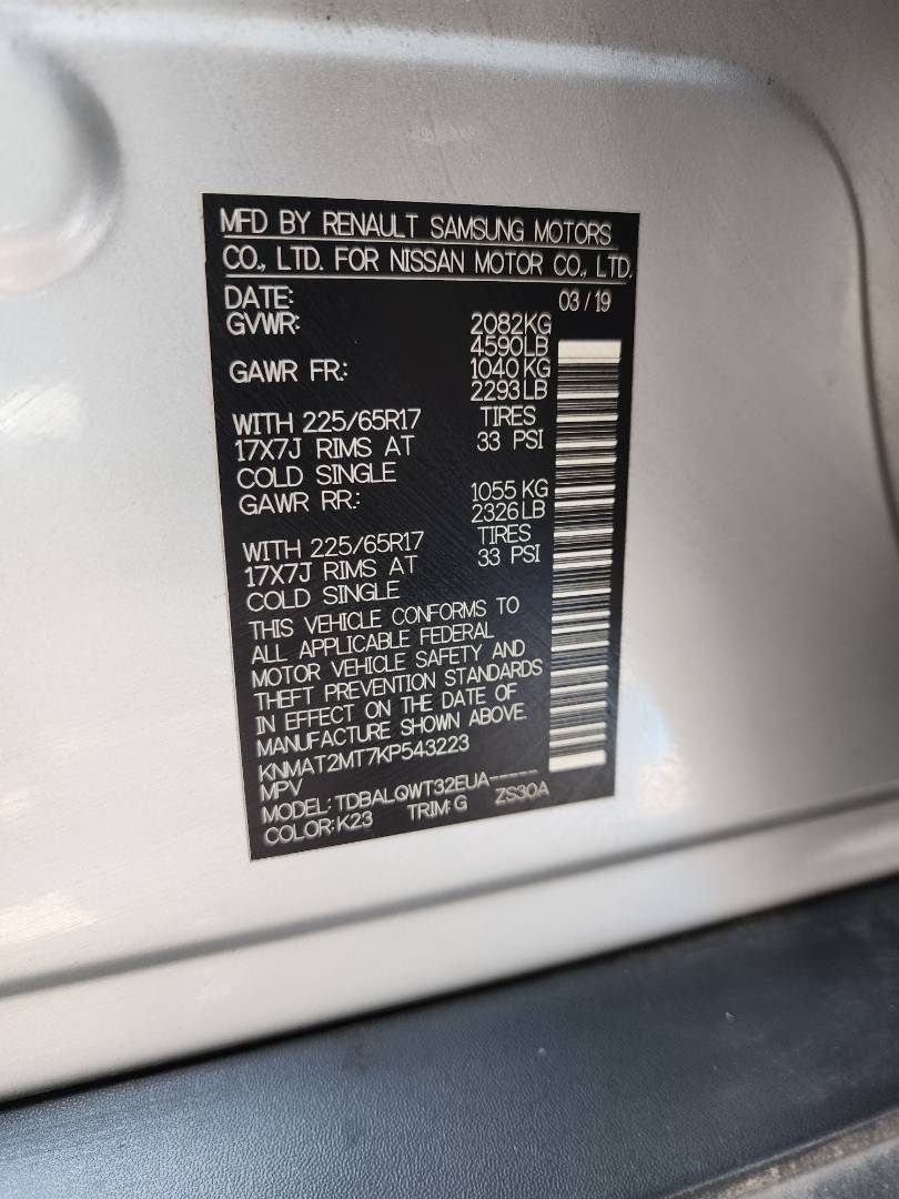2019 NISSAN ROGUE — 144917 Miles — Lot 543223 — Main - Marhaba Auctions Used Cars - Image 11