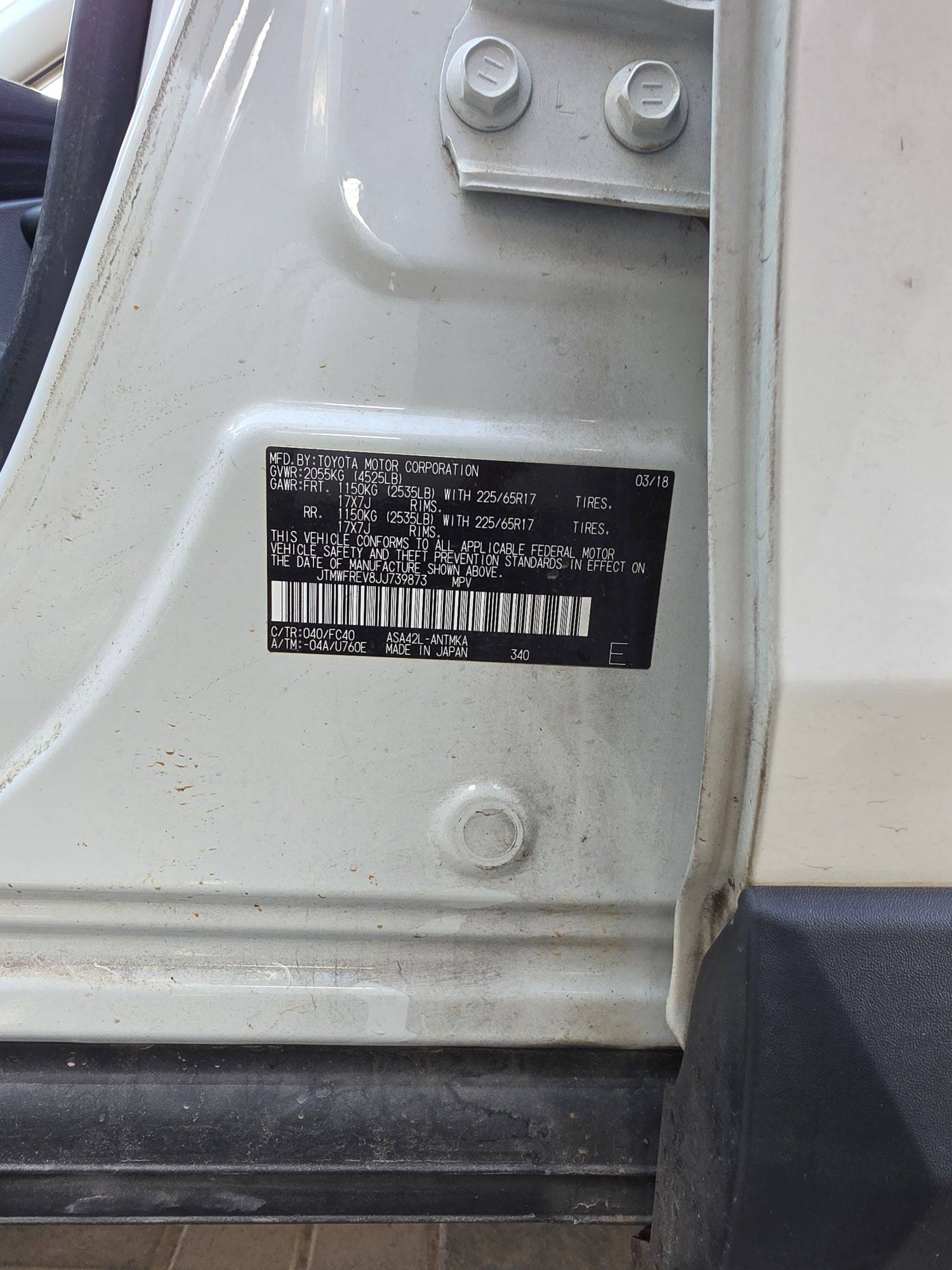 TOYOTA RAV4 2018 - Marhaba Auction Used Cars - Image 10