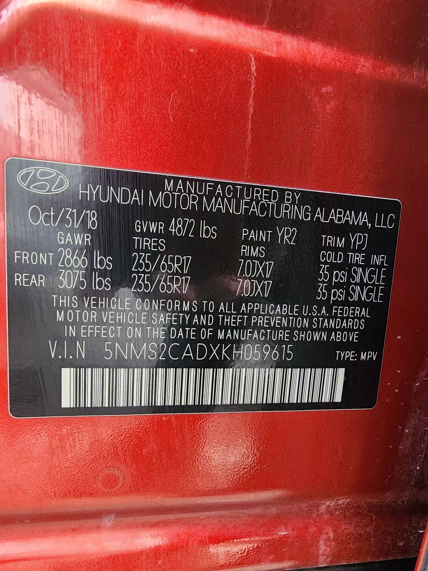 HYUNDAI SANTA FE 2019 - Marhaba Auction Used Cars - Image 10