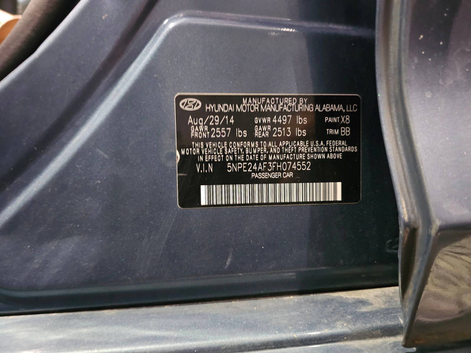 2015 HYUNDAI SONATA — 187018 Miles — Lot 89629705 — Main - Marhaba Auctions Used Cars - Image 10