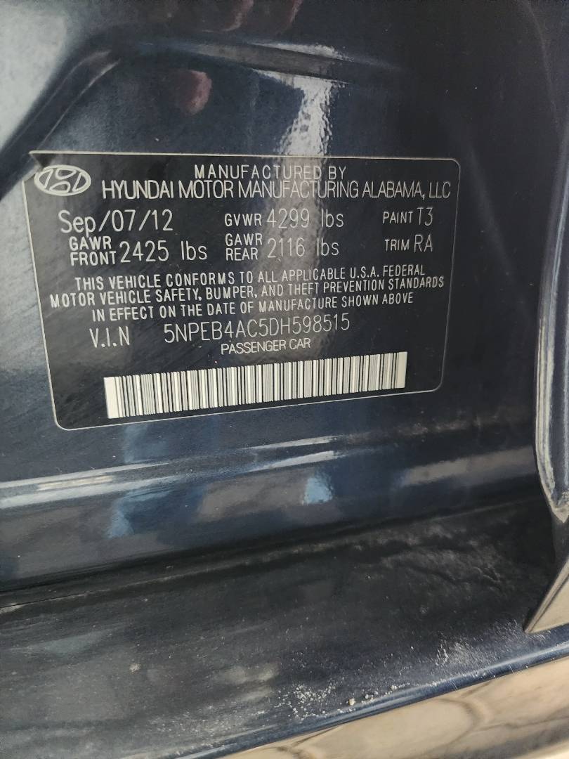 2013 HYUNDAI SONATA — 135040 Miles — Lot 78258103 - Marhaba Auctions Used Cars - Image 6