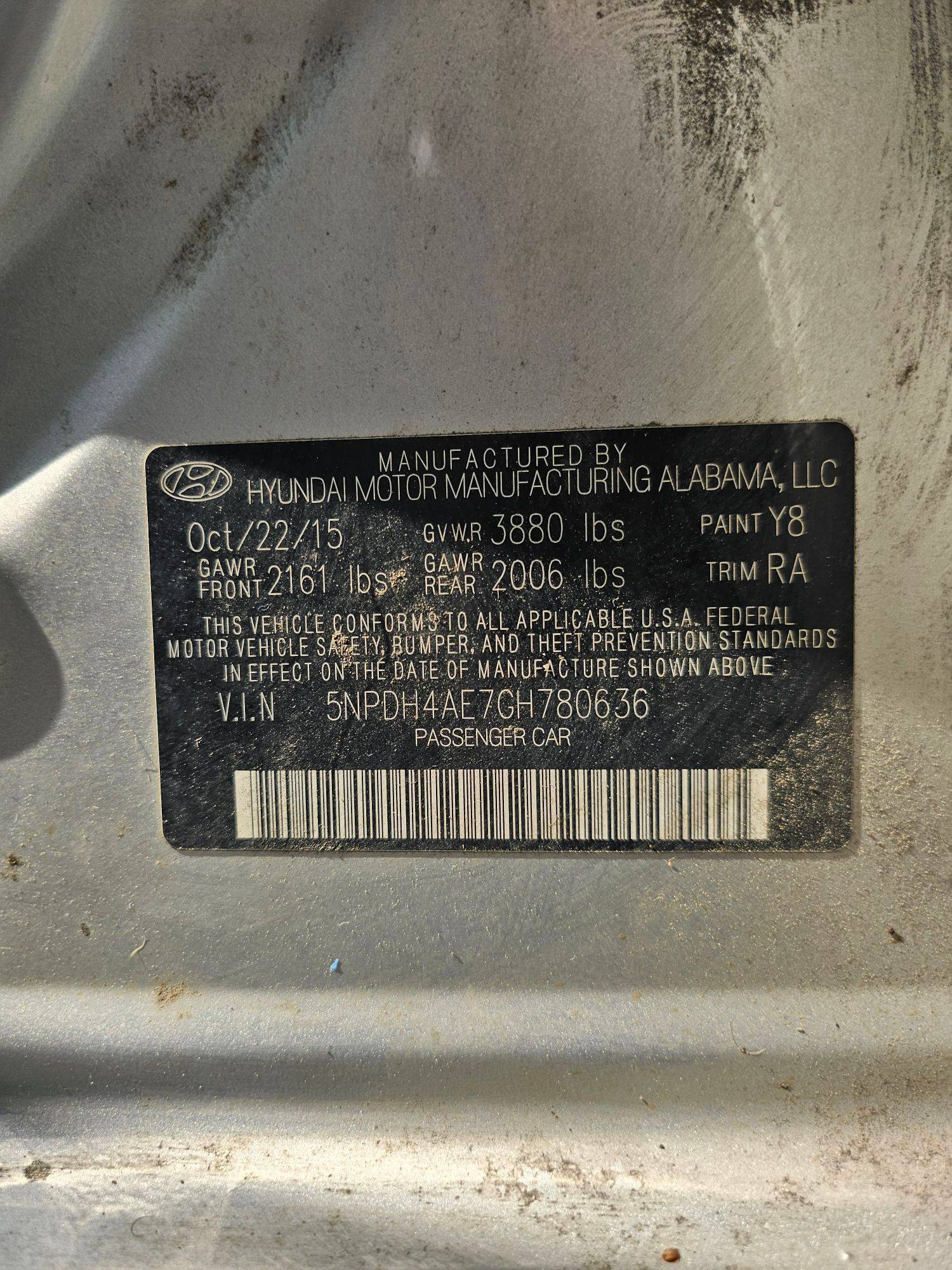 2016 HYUNDAI ELANTRA — 130384 Miles — Lot 816933 — Souq - Marhaba Auctions Used Cars - Image 9