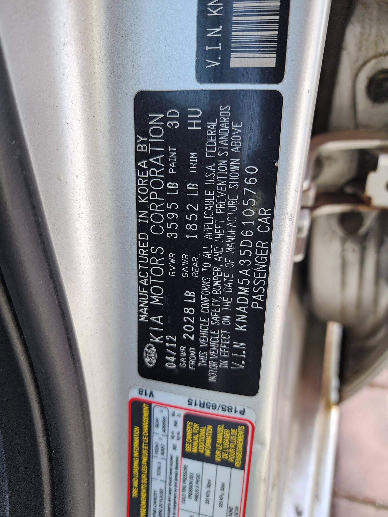 2013 KIA RIO — 209532 Miles — Lot 37021393 - Marhaba Auctions Used Cars - Image 7
