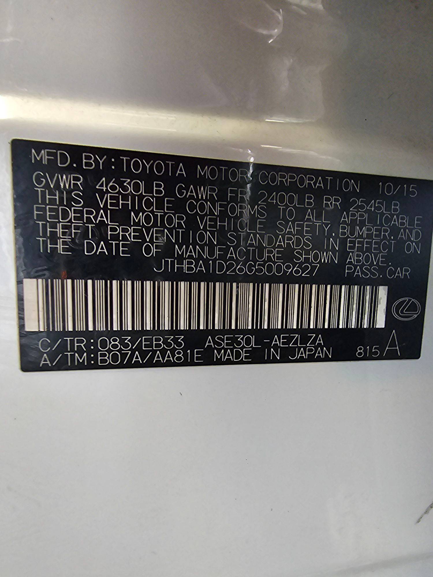 LEXUS IS 200T 2016 - Marhaba Auction Used Cars - Image 10