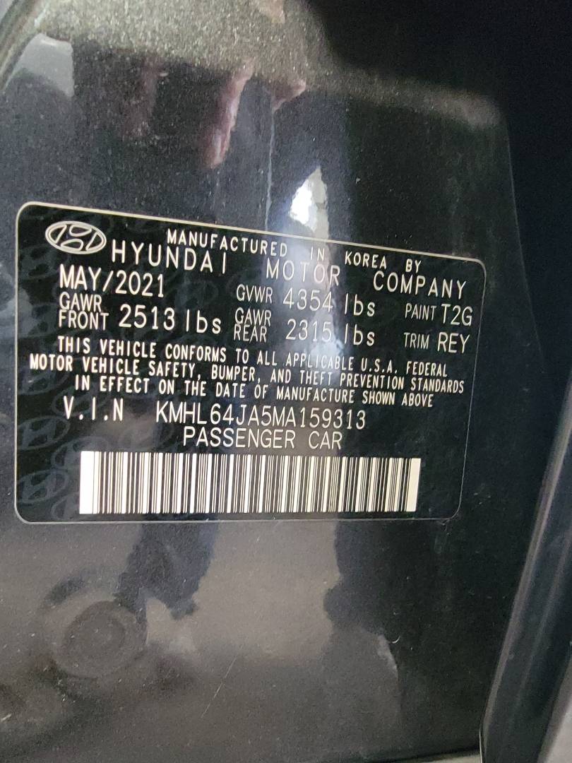 2021 HYUNDAI SONATA — 100517 Miles — Lot A159313 — Main - Marhaba Auctions Used Cars - Image 10