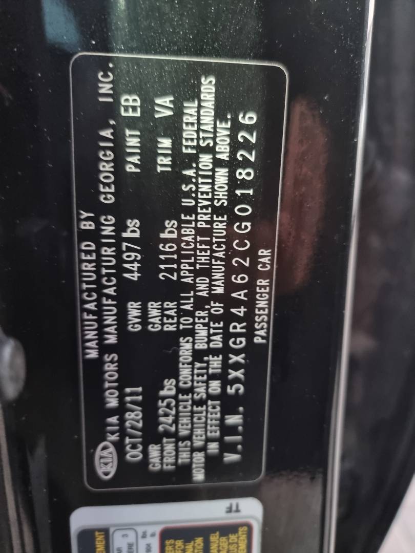 2012 KIA OPTIMA — 141816 Miles — Lot 215487 — Ind. 12 - Marhaba Auctions Used Cars - Image 10