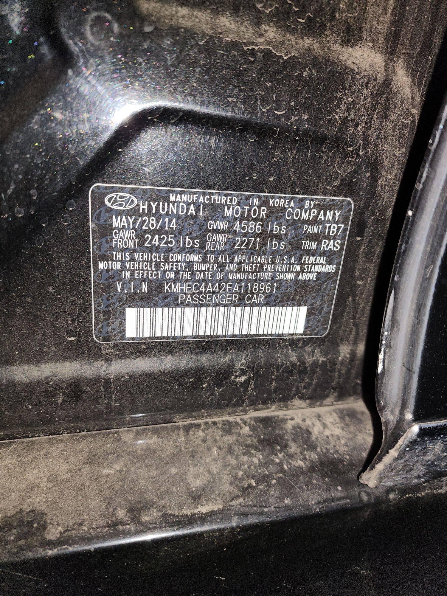 2015 HYUNDAI SONATA — 164150 Miles — Lot 74141633 - Marhaba Auctions Used Cars - Image 11