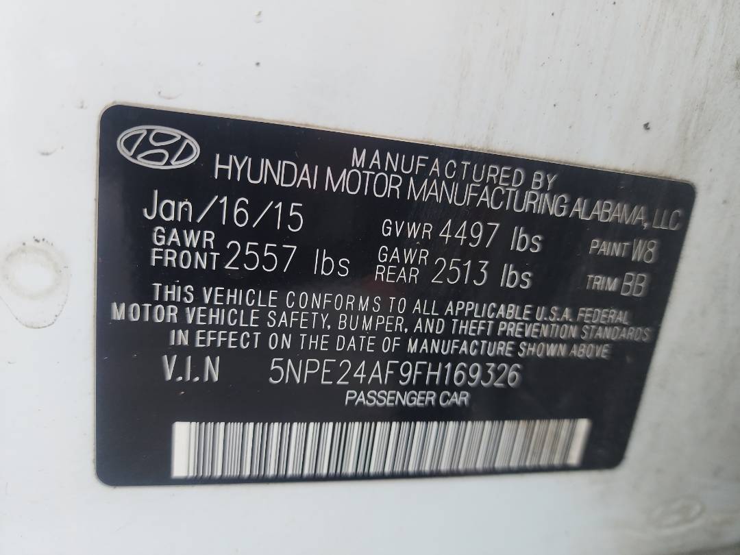 2015 HYUNDAI SONATA — 133651 Miles — Lot 45377884 — Main - Marhaba Auctions Used Cars - Image 5
