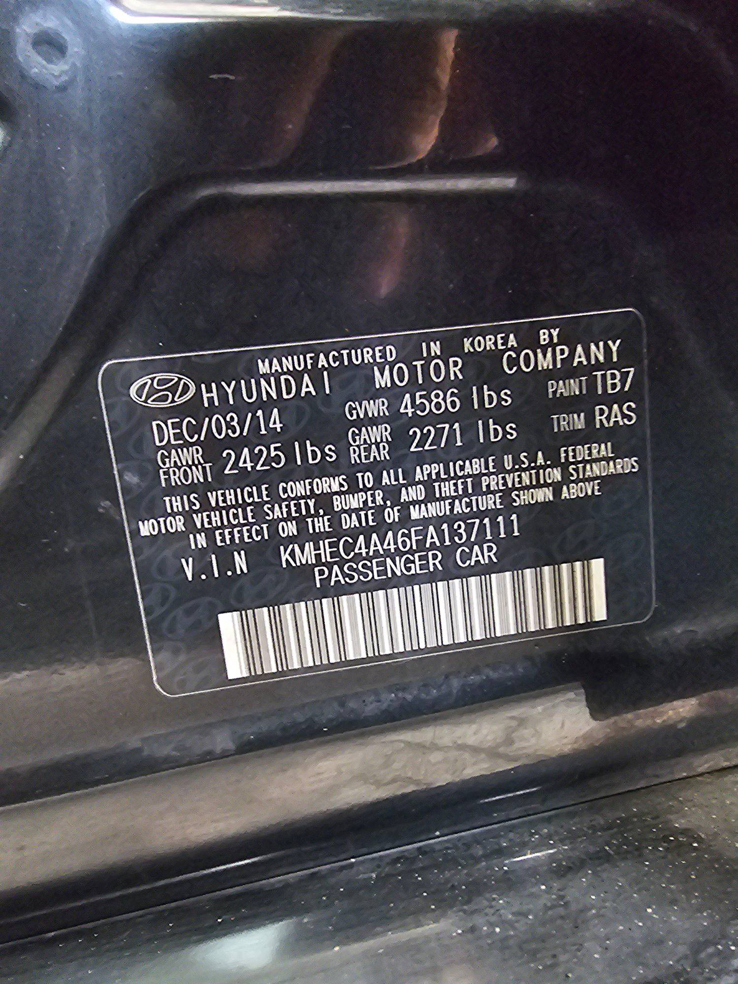 2015 HYUNDAI SONATA — 136689 Miles — Lot FA137111 — Souq - Marhaba Auctions Used Cars - Image 9