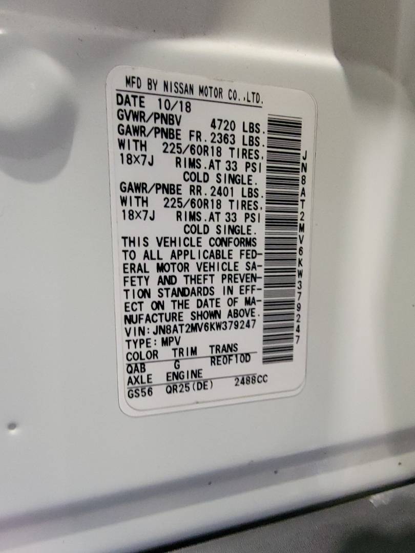 NISSAN ROGUE 2019 - Marhaba Auction Used Cars - Image 9