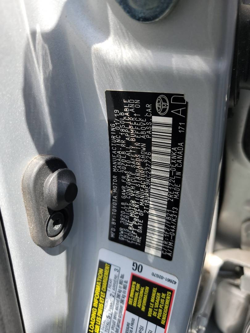 TOYOTA COROLLA 2019 - Marhaba Auction Used Cars - Image 9